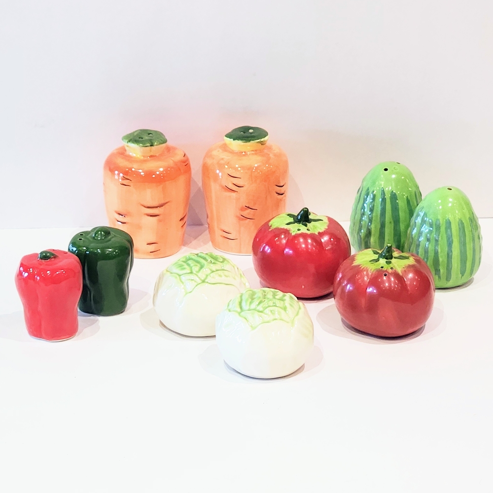 Colorful Vegetable Salt and Pepper Shakers Sets Of 20